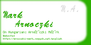 mark arnoczki business card